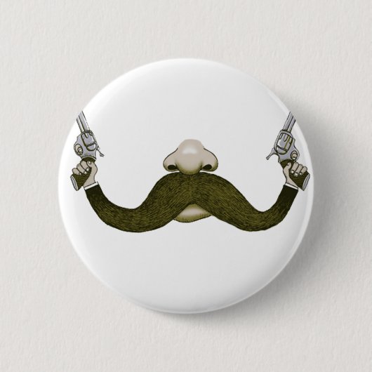 Mustache Cowboy Button (Vorderseite)