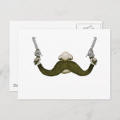 Mustache Cowboy Postkarte (Vorne/Hinten)