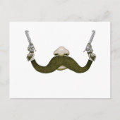 Mustache Cowboy Postkarte (Vorderseite)
