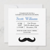 Mustache & Crown Vatertag Einladung (Rückseite)