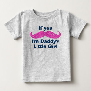 Mustache Daddy's Little Girl Baby T-shirt