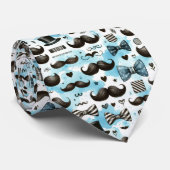 Mustache Dapper Pattern Necktie Tie Krawatte (Gerollt)