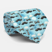 Mustache Dapper Pattern Necktie Tie Krawatte (Gerollt)