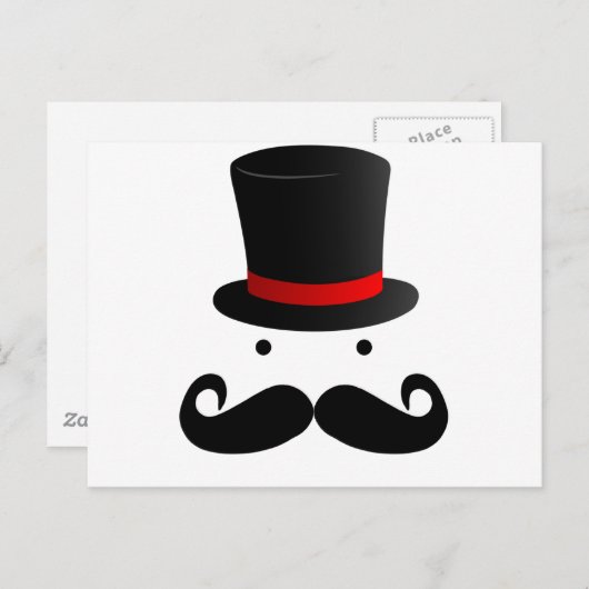 Mustache Design Postkarte (Vorne/Hinten)
