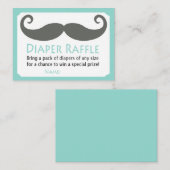 Mustache Diaper Raffles Tickets (Vorne/Hinten)
