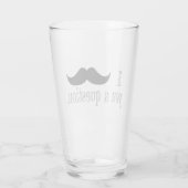 Mustache dir eine Frage Glas (Rückseite)