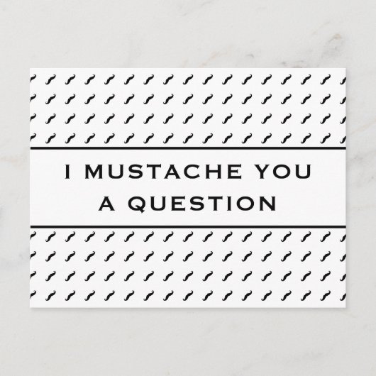 Mustache dir eine Frage-Mod Strip Postkarte (Vorderseite)