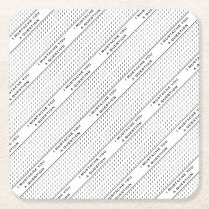 Mustache dir eine Frage-Mod Strip Rechteckiger Pappuntersetzer