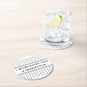 Mustache dir eine Frage-Mod Strip Runder Pappuntersetzer (Vor Ort)