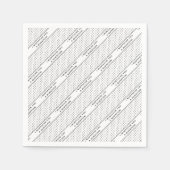 Mustache dir eine Frage-Mod Strip Serviette (Vorderseite)