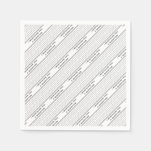 Mustache dir eine Frage-Mod Strip Serviette (Vorderseite)