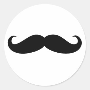 Mustache Disguise Funny Runder Aufkleber