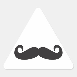 Mustache Dreieckiger Aufkleber