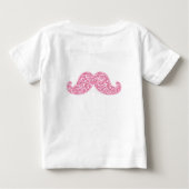 MUSTACHE-DRUCKER GLITZER PINK BABY T-SHIRT (Rückseite)