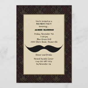 Mustache-Einladung Einladung