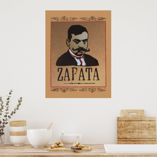 Mustache - Emiliano Zapata Poster (Küche)