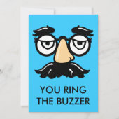 Mustache & Eye Glasses, Rin the Buzzer, fügen Text (Vorderseite)