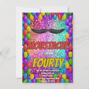 Mustache Facial Hair Hipster Stache Party Einladun Einladung