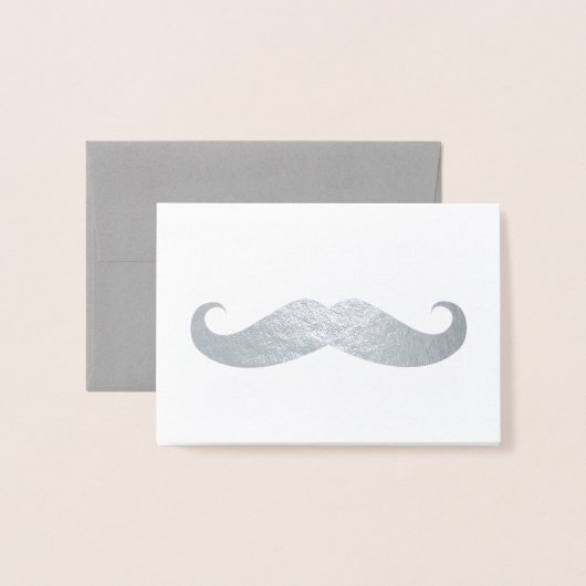 Mustache Folienkarte (Vorderseite mit Umschlag)