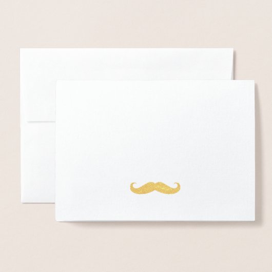 Mustache Folienkarte (Rückseite mit Umschlag)