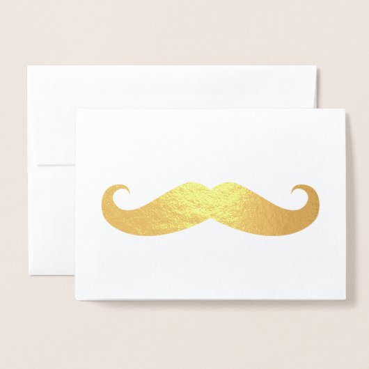 Mustache Folienkarte (Vorderseite mit Umschlag)