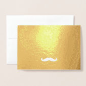 Mustache Folienkarte (Rückseite mit Umschlag)