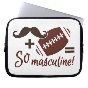 Mustache & Football Notebook-Hülle Laptopschutzhülle