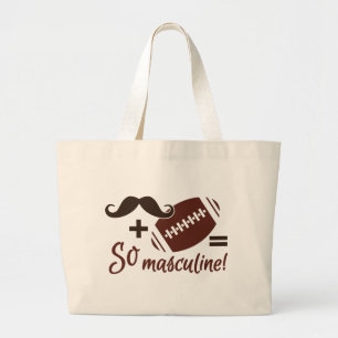 Mustache & Football-Tasche - wählen Sie Stil Jumbo Stoffbeutel