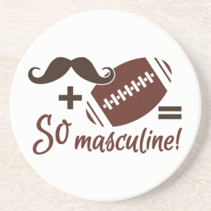 Mustache & Football Untersetzer