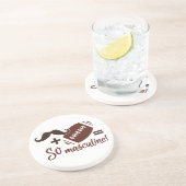 Mustache & Football Untersetzer (Seite)