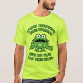 Mustache Frog Hop the Hop T-Shirt (Vorderseite)