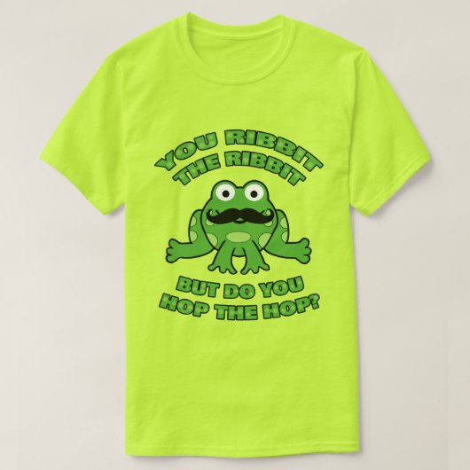 Mustache Frog Hop the Hop T-Shirt (Design vorne)