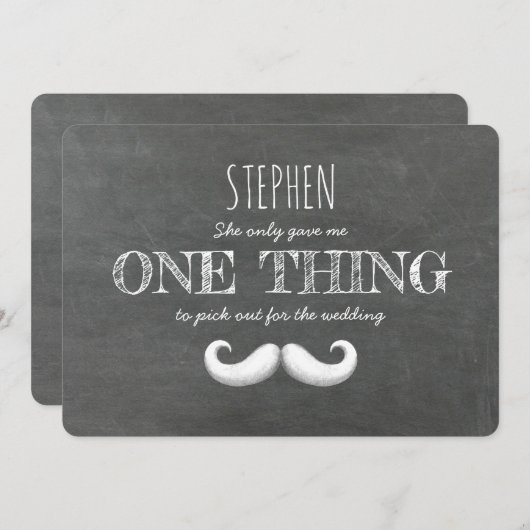 Mustache Funny Trauzeuge oder Trauzeuge Vorschlag Einladung (Vorne/Hinten)