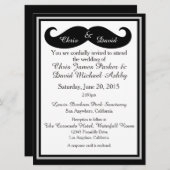 Mustache Gay Wedding Einladung (Vorne/Hinten)