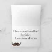 Mustache-Geburtstagskarte Karte (Innenseite)