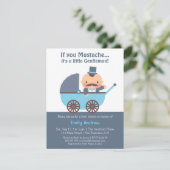 Mustache Gentleman Baby Boy Shower Einladungen (Stehend Vorderseite)
