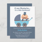 Mustache Gentleman Baby Boy Shower Einladungen (Vorne/Hinten)