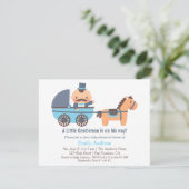 Mustache Gentleman Baby Boy Shower Einladungen (Stehend Vorderseite)