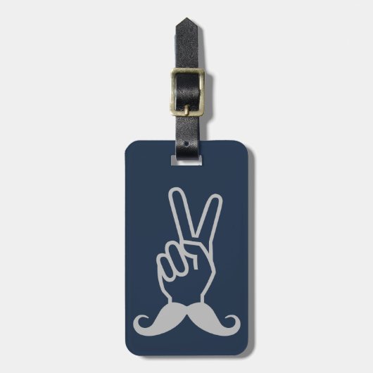 Mustache-Gepäckmarke gewinnt Gepäckanhänger (Vorderseite vertikal)