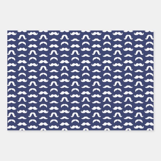 Mustache Geschenkpapier Set (Vorderseite 3)