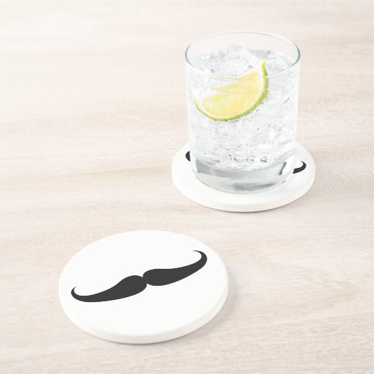 Mustache Getränkeuntersetzer (Seite)