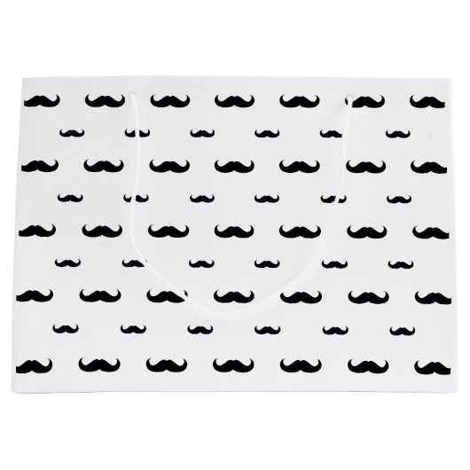 Mustache Gift Bag Große Geschenktüte (Vorderseite)