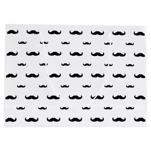 Mustache Gift Bag Große Geschenktüte (Rückseite)