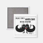 Mustache 'GOT EINE HANDLEBAR AUF DER LAGE' Magnet (Vorderseite/Rückseite)