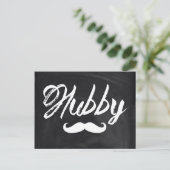 Mustache Groom Honeymoon hubby Postkarte (Stehend Vorderseite)