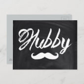Mustache Groom Honeymoon hubby Postkarte (Vorne/Hinten)