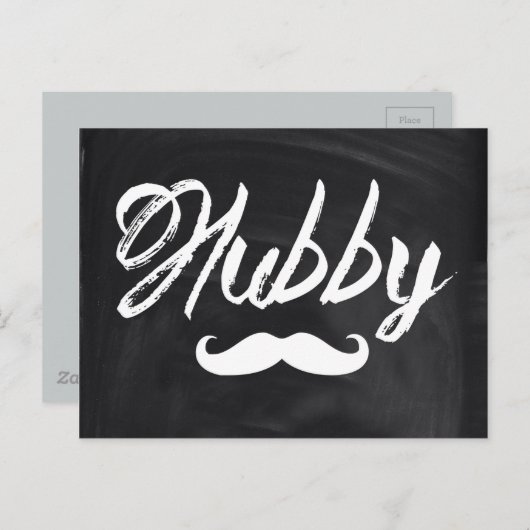 Mustache Groom Honeymoon hubby Postkarte (Vorne/Hinten)