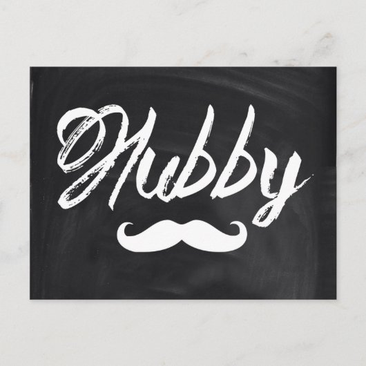 Mustache Groom Honeymoon hubby Postkarte (Vorderseite)