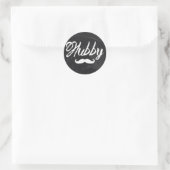 Mustache Groom Honeymoon hubby Runder Aufkleber (Tasche)