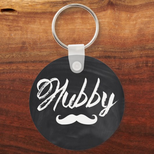 Mustache Groom Honeymoon hubby Schlüsselanhänger (Vorderseite)